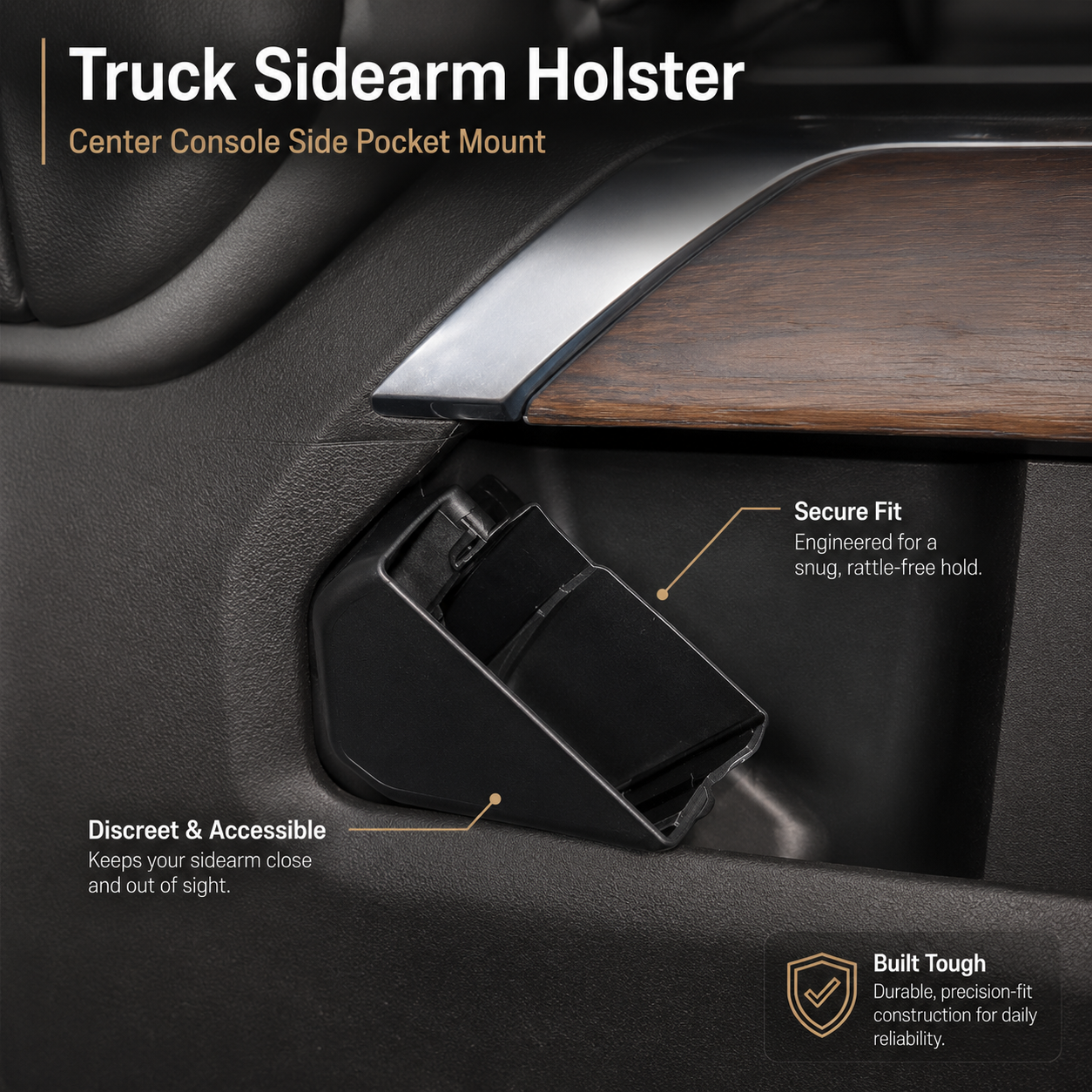 Truck Sidearm Holster for Chevy Silverado & GMC Sierra 1500