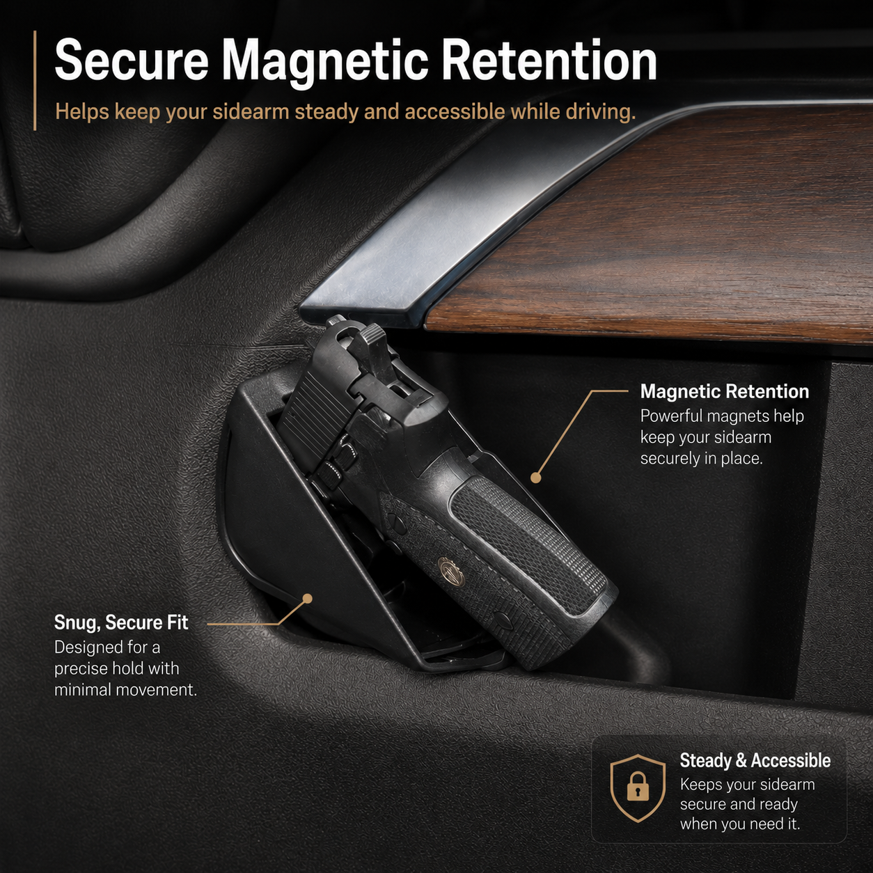 Truck Sidearm Holster for Chevy Silverado & GMC Sierra 1500